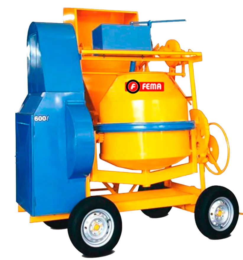 Hormigonera de Volteo 600 lts 4 ruedas con caja