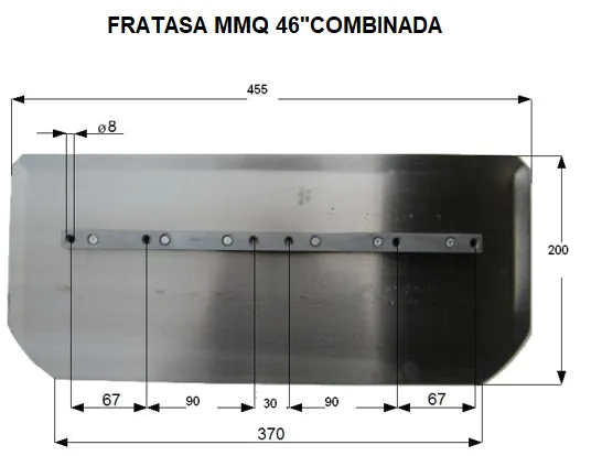 Juego de Fratas para Allanadora 120 cm